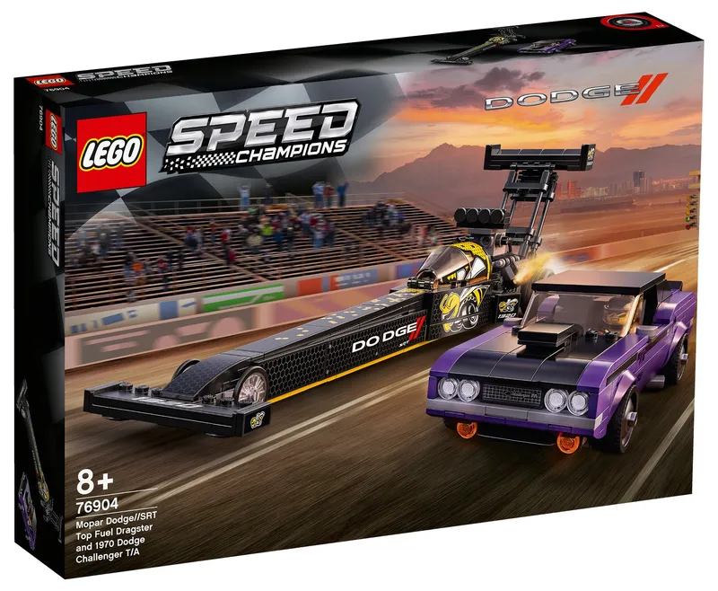 LEGO® Speed Champions Mopar Dodge//SRT Top Fuel Dragster and 1970 Dodge Challenger T/A