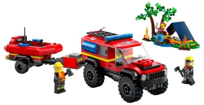 LEGO 60412 4x4 Fire Truck with Rescue Boat - City