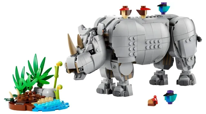 LEGO Wild Animals: Majestic Rhino with Birds