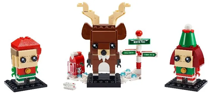 LEGO BrickHeadz Reindeer, Elf & Elfie