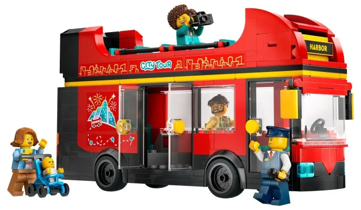 LEGO Red Double-Decker Sightseeing Bus