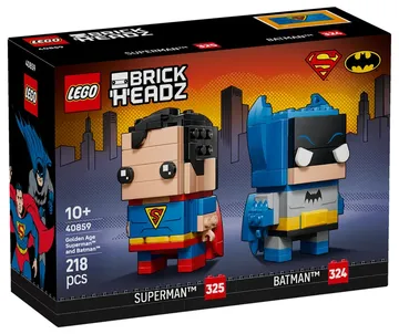 LEGO® BrickHeadz™ DC Golden Age Superman™ and Batman™ Figures