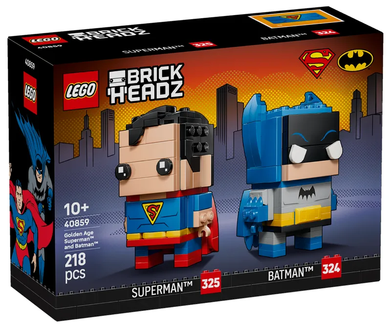 LEGO® BrickHeadz™ DC Golden Age Superman™ and Batman™ Figures