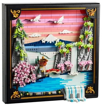 LEGO Japanese Cherry Blossom Landscape