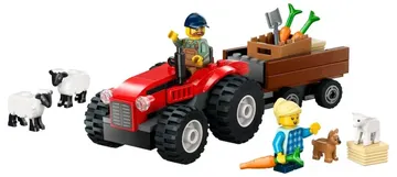 LEGO 60461 Red Farm Tractor With Trailer & Sheep - City 4+