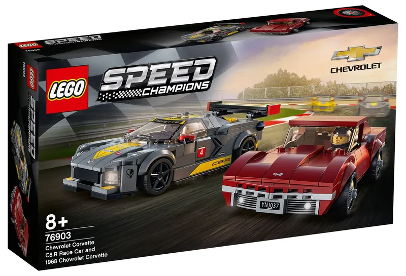 LEGO® Speed Champions Chevrolet Corvette C8.R Race Car and 1968 Chevrolet Corvette