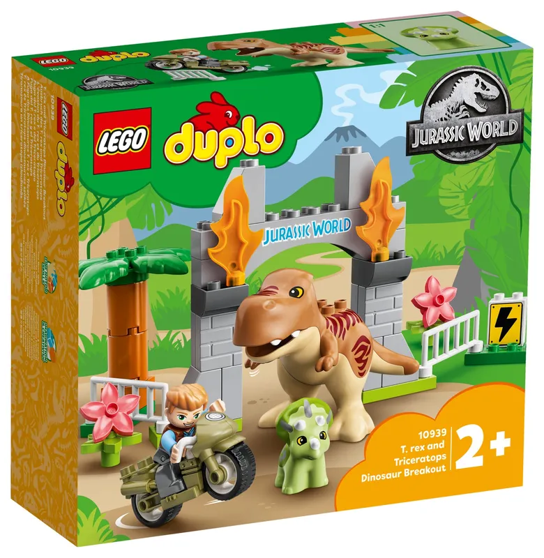 LEGO® DUPLO® Jurassic World T. rex and Triceratops Dinosaur Breakout