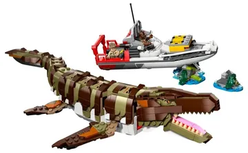 LEGO Brick-Built Mosasaurus Boat Mission