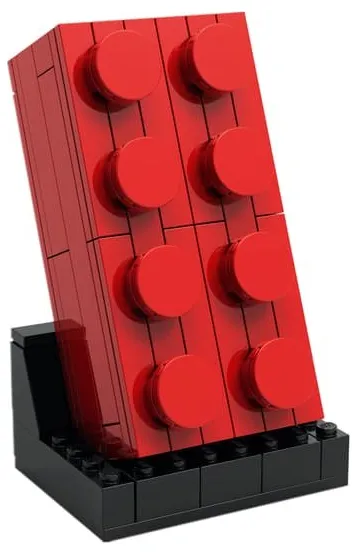 LEGO 6313291 Classic 2x4 Building Block Red Teal Brick VIP 2019 (Retired, New Sealed)