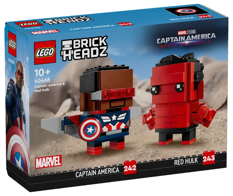 LEGO® BrickHeadz™ Captain America & Red Hulk Figures