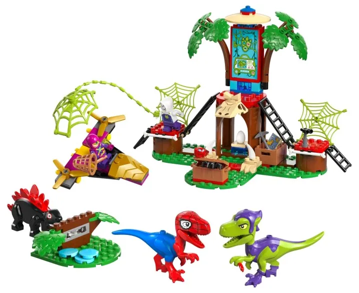 LEGO Spidey and Gobby's Raptor Battle at Tree House HQ