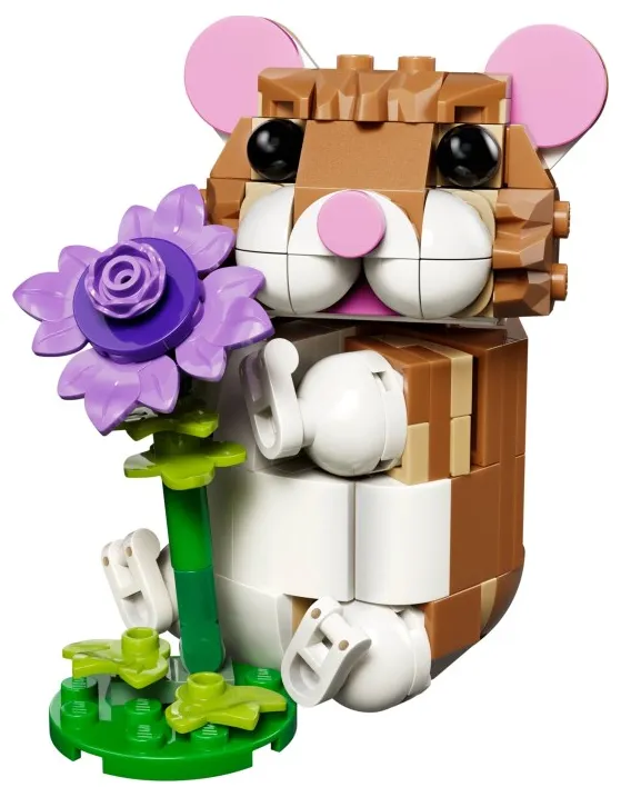 LEGO Cute Hamster with a Flower