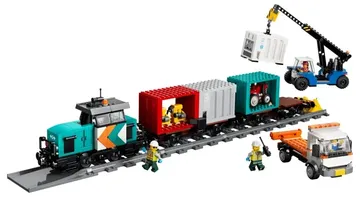LEGO Harbor Freight Train with Crane & Truck