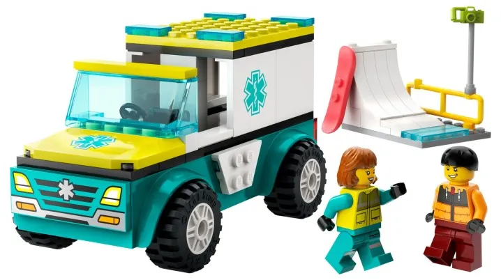 LEGO 60403 Emergency Ambulance and Snowboarder - City 4+