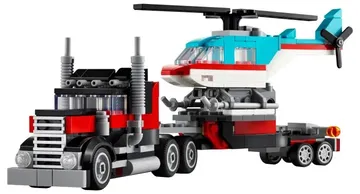 LEGO Flatbed Truck with Helicopter